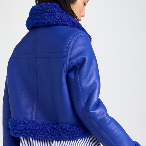 STAND STUDIO Lorelle Jacket Electric Blue US Size 6 NWT $695 - Picture 8 of 14